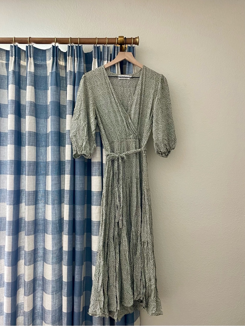 Petal & Pup Green Floral Faux Wrap Dress